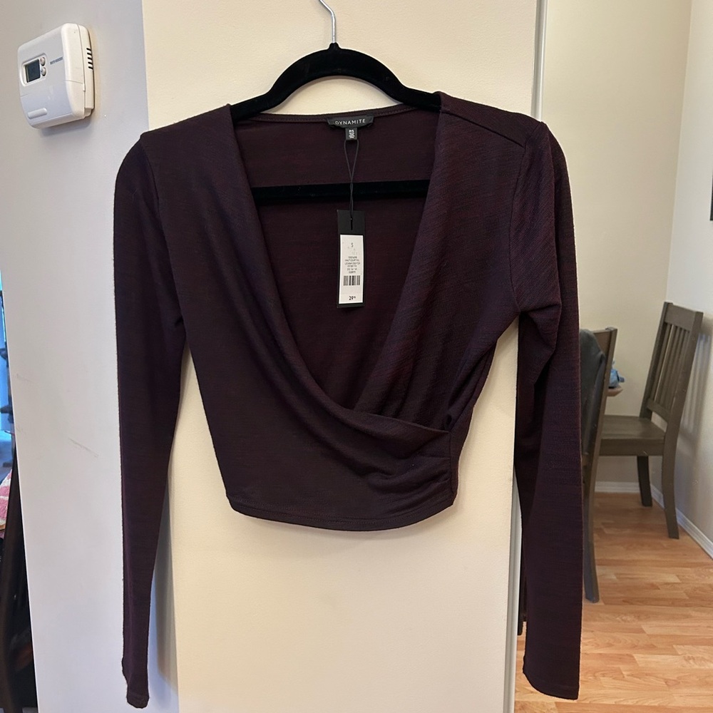Dynamite purple long sleeve knit NWT